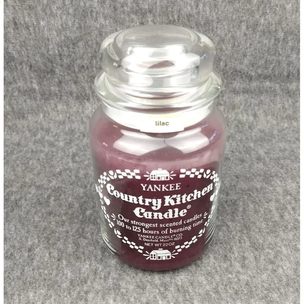 Yankee Candle‎ Country Kitchen Retired Lilac 22oz Classic Jar VTG 80s NOS NEW